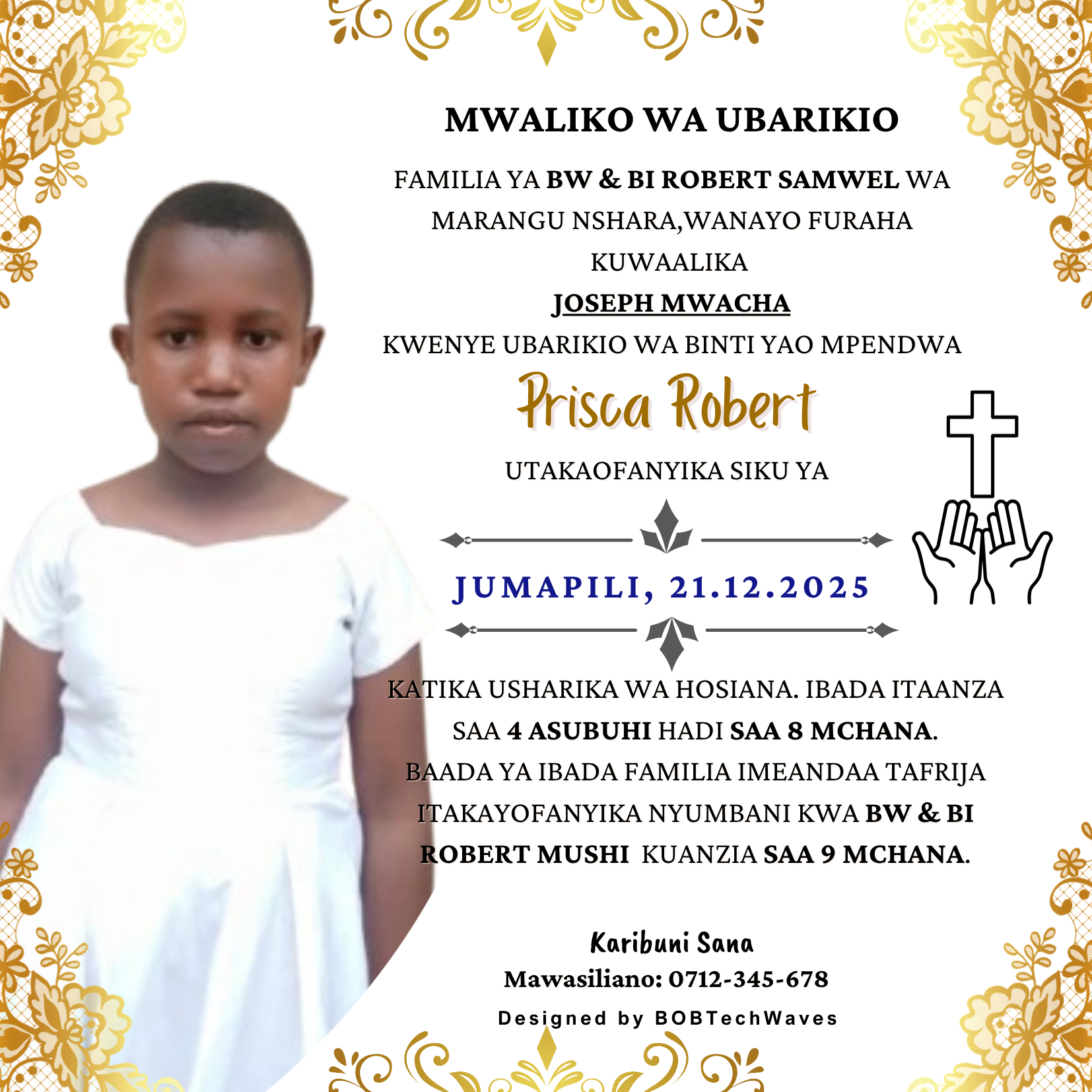 Prisca Blessing Ceremony